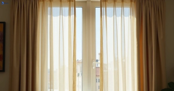 Dusty and dull curtains in ripponlea-vic before steam cleaning
